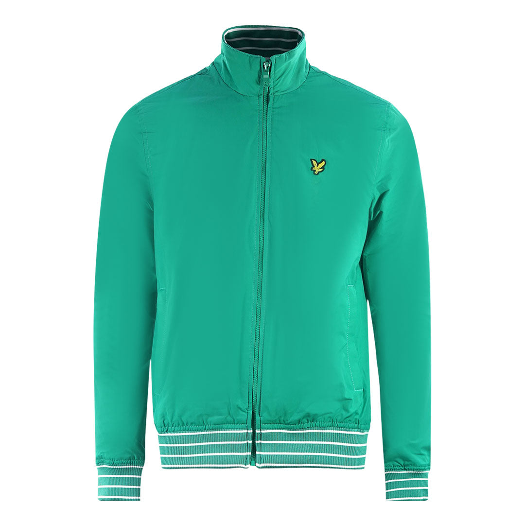 Lyle Scott Tipped Funnel Neck Aqua Salt Jacket