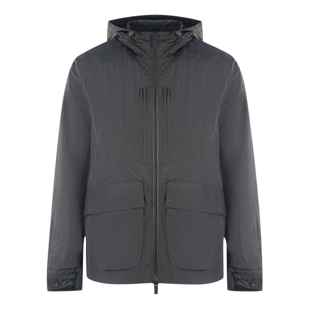 Lyle Scott Plain Hooded Black Jacket