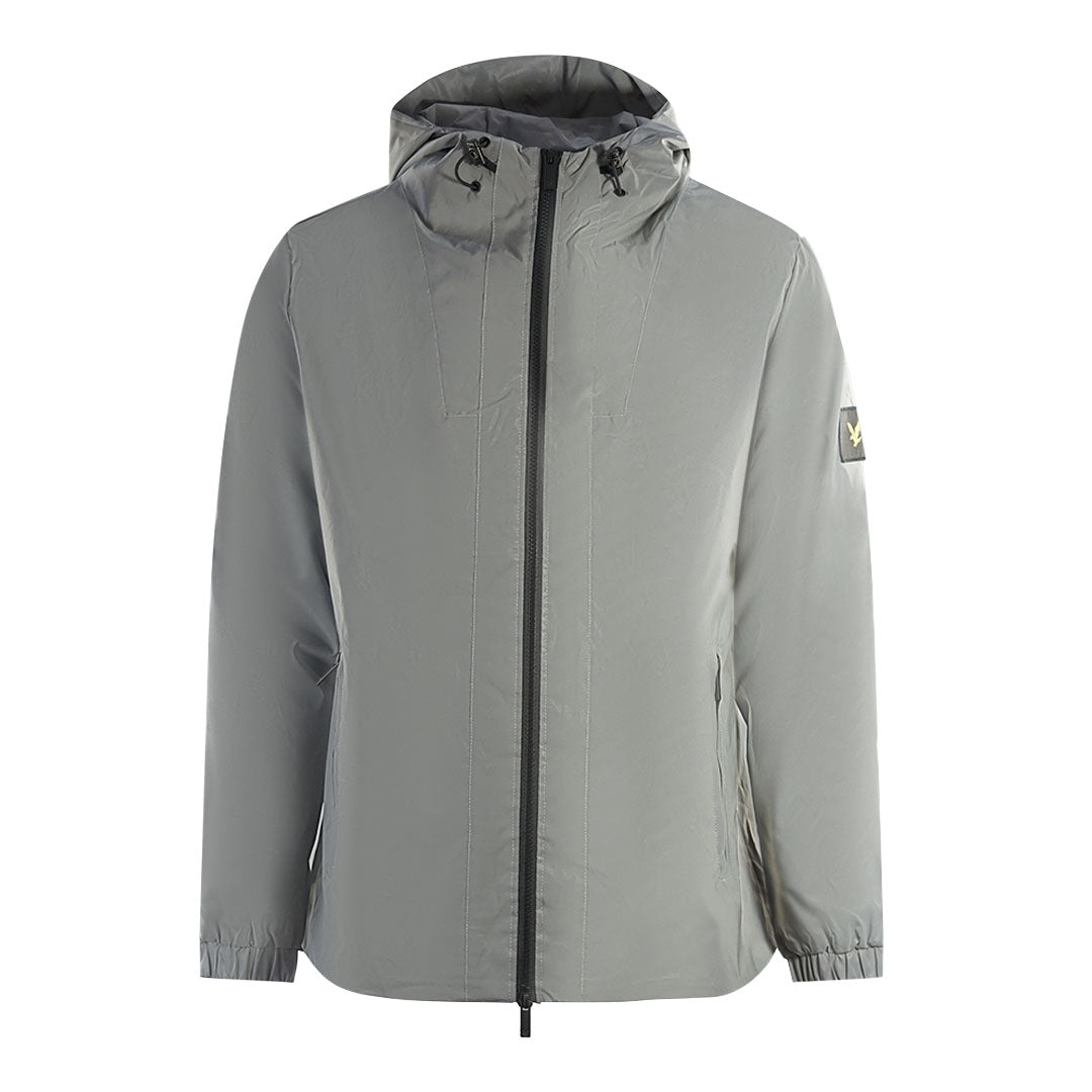 Lyle Scott Lightweight Reflective Grey Hooded Jacket
