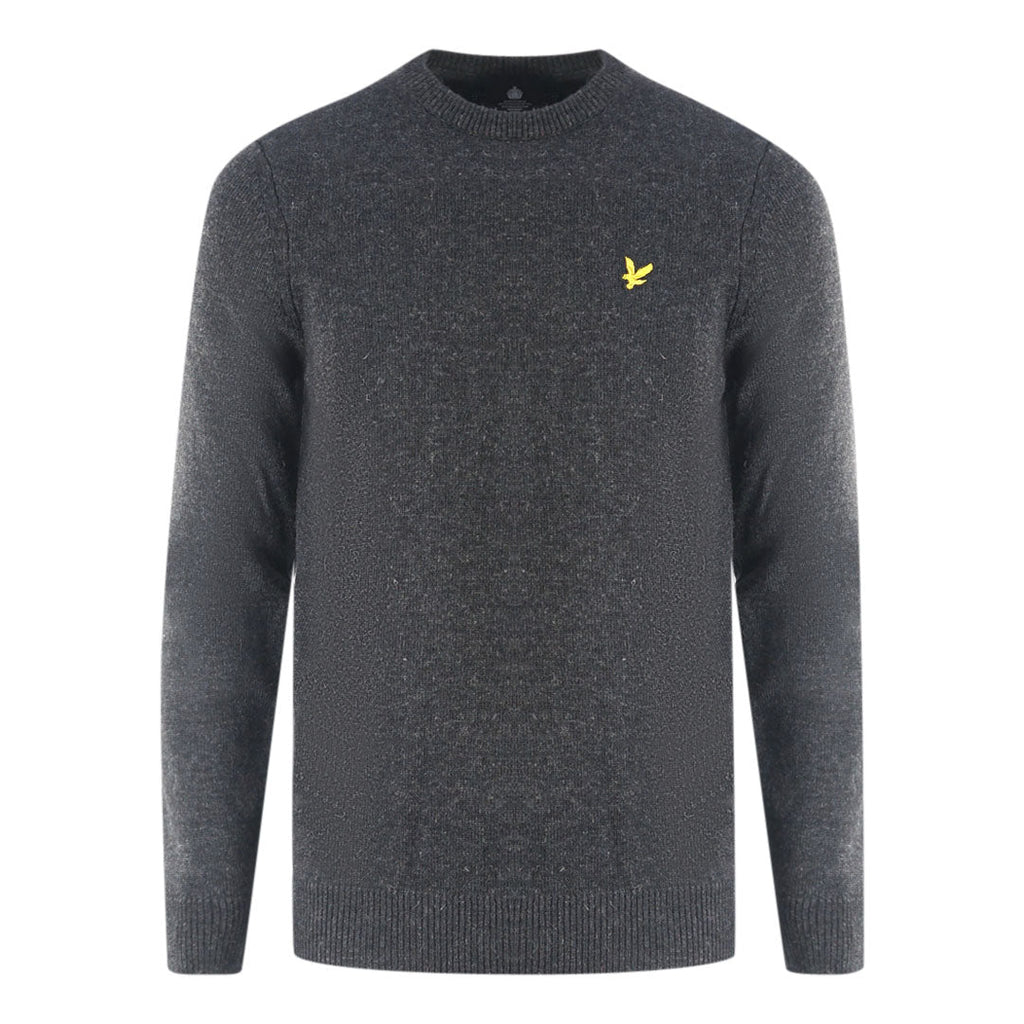 Lyle Scott Lambswool Knitted Dark Grey Sweater