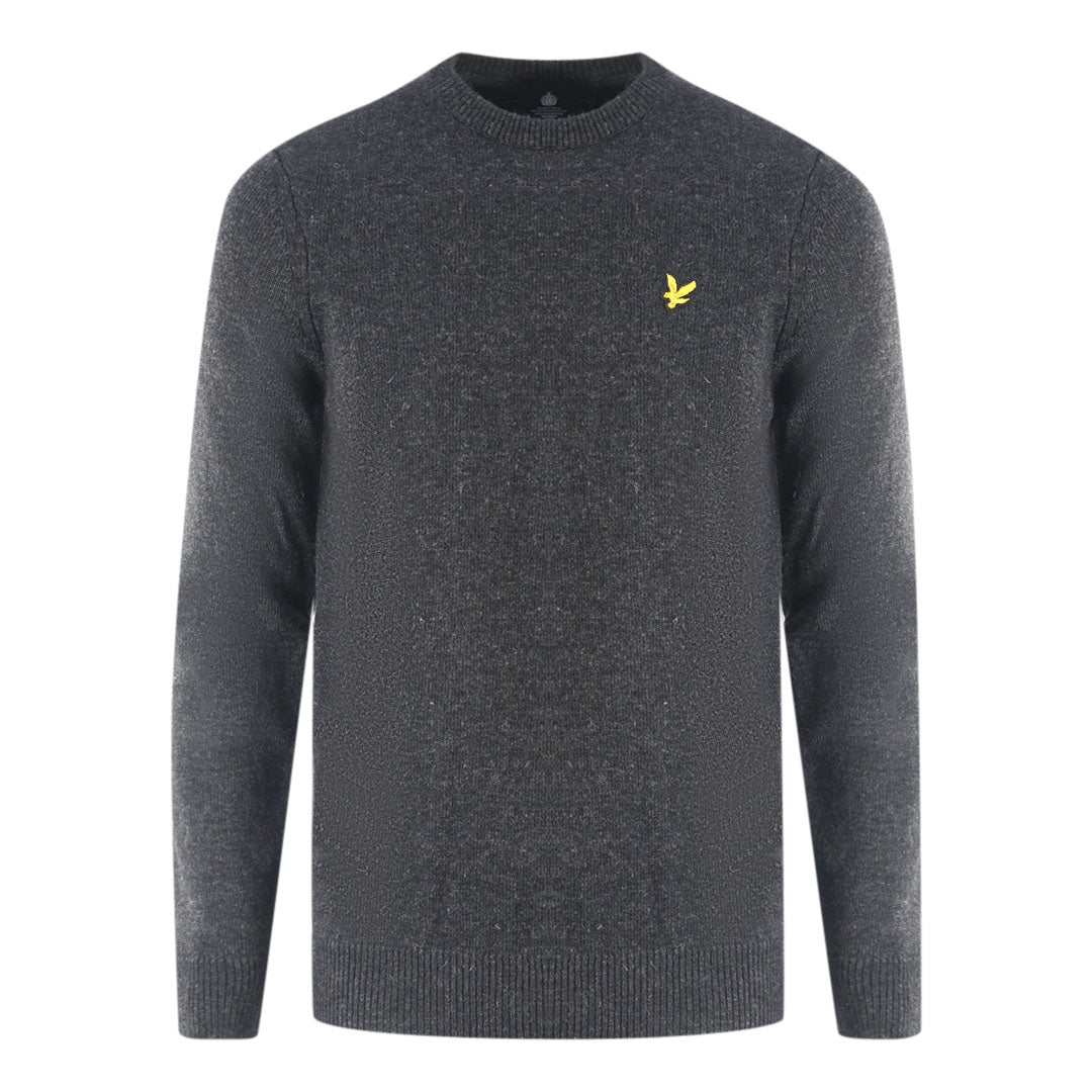 Lyle Scott Lambswool Knitted Dark Grey Sweater
