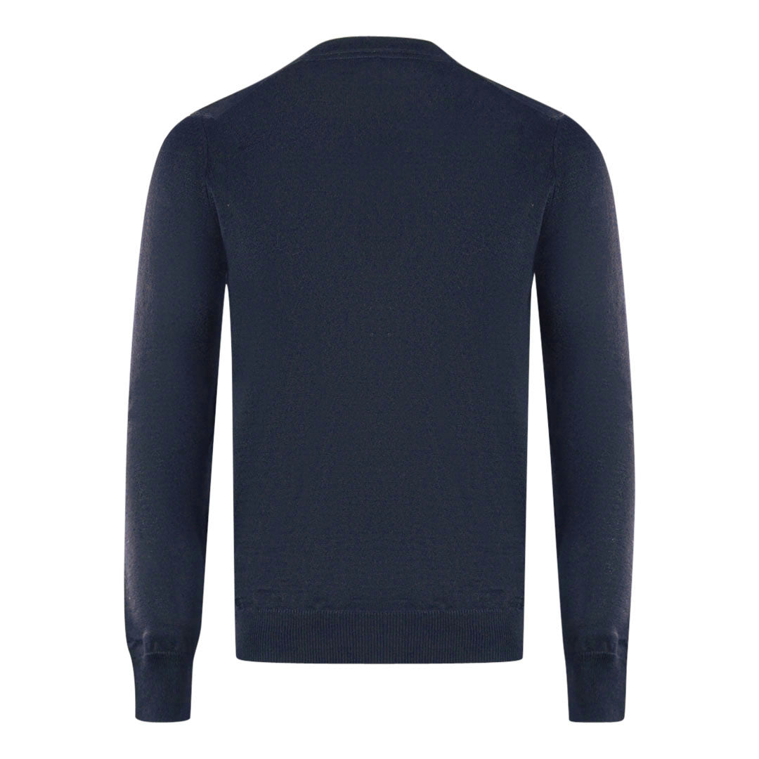 Lyle Scott Navy Blue Golf V Neck Sweater