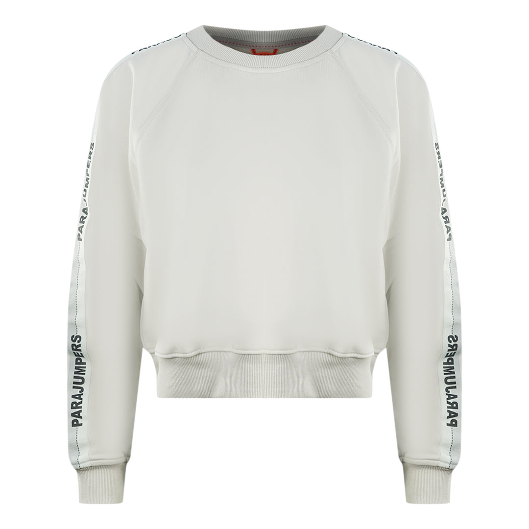 Parajumpers Lauk Brand Logo Taped Sleeve Birch Jumper