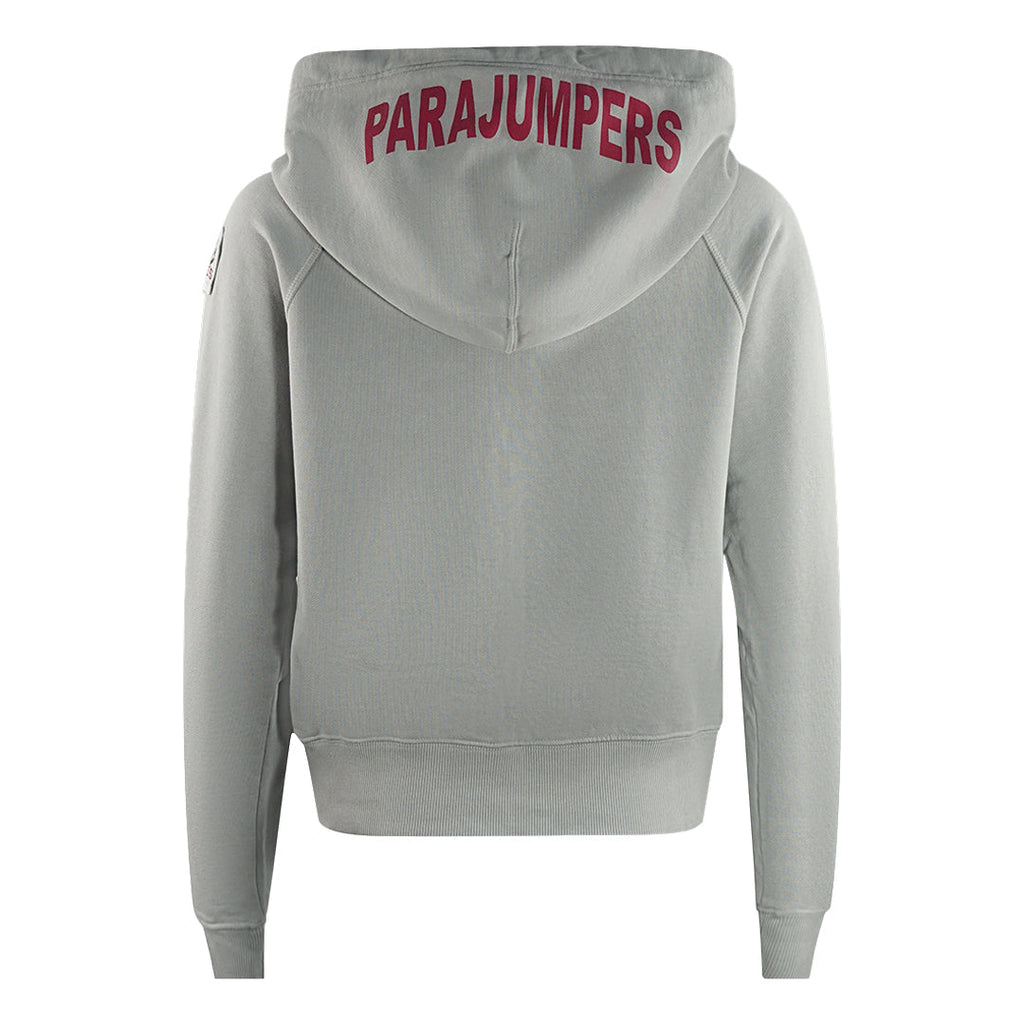 Parajumpers Linzy Paloma Grey Zip Up Cropped Hoodie
