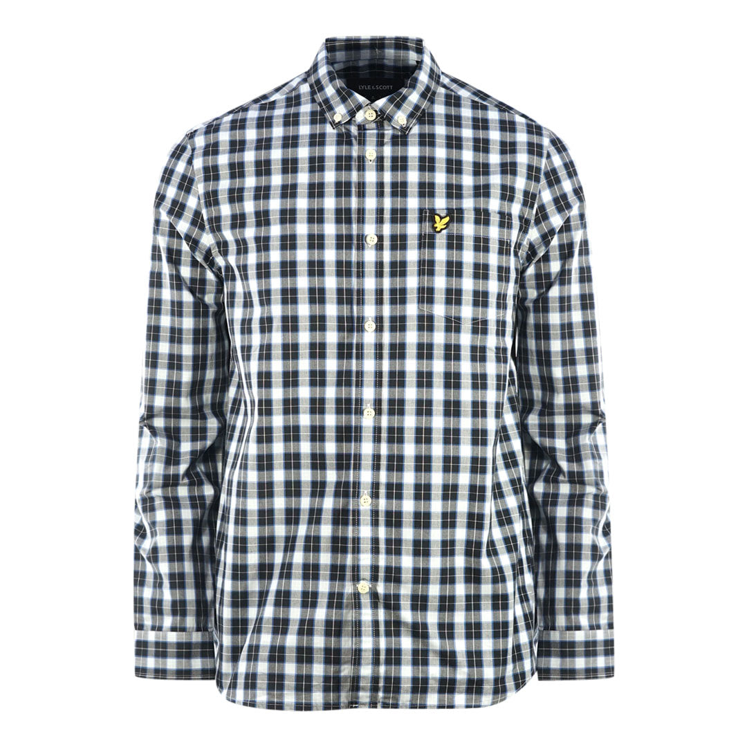 Lyle & Scott Jet Black Long Sleeved Poplin Shirt LW1309V W625