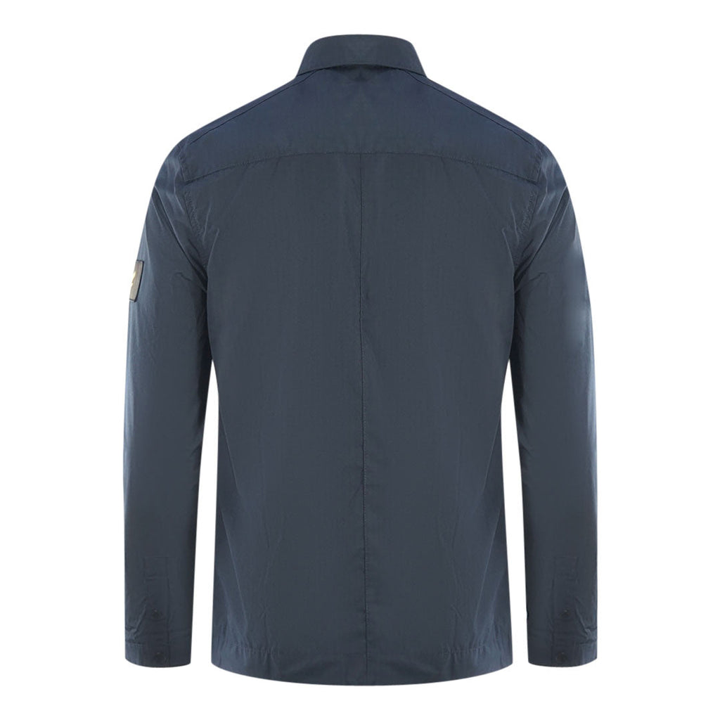 Lyle Scott Cotton Ripstop Navy Blue Overshirt Jacket
