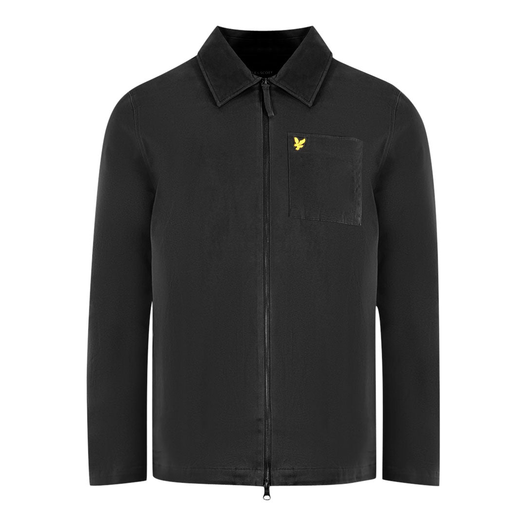 Lyle Scott Twill Black Overshirt Jacket