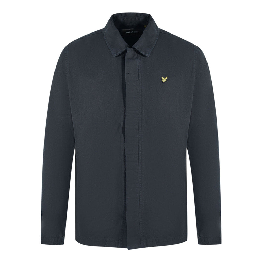 Lyle Scott Washed Drill Black Overshirt Jacket