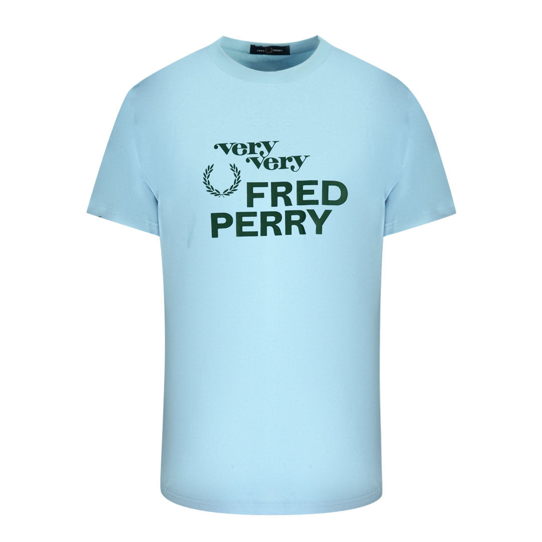 Fred Perry Very Very Logo M2667 453 Blue T Shirt