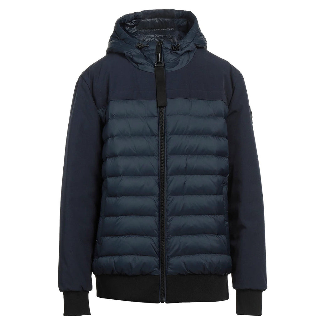 Moose Knuckles Panel Navy Blue Down Jacket M31MJ145 833