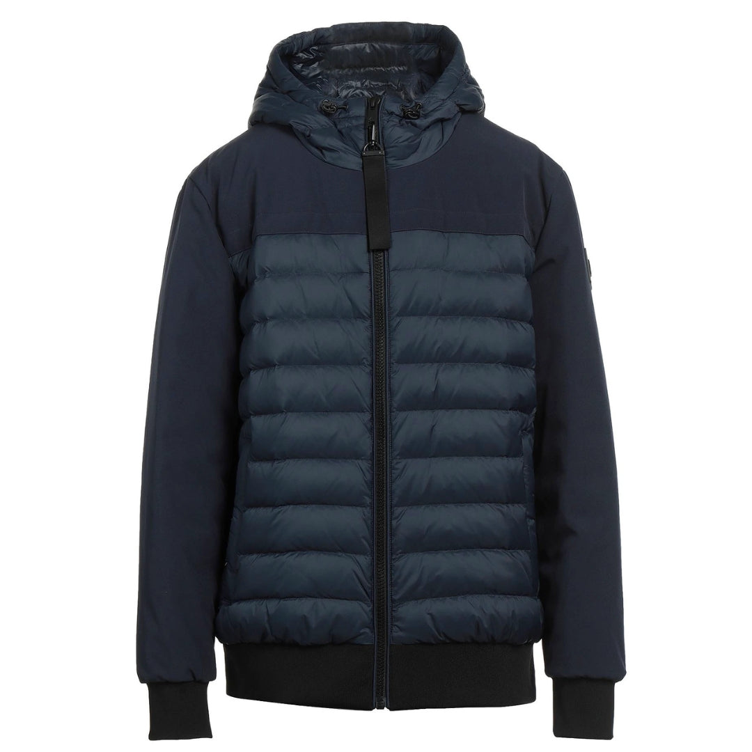 Moose Knuckles Panel Navy Blue Down Jacket M31MJ145 833