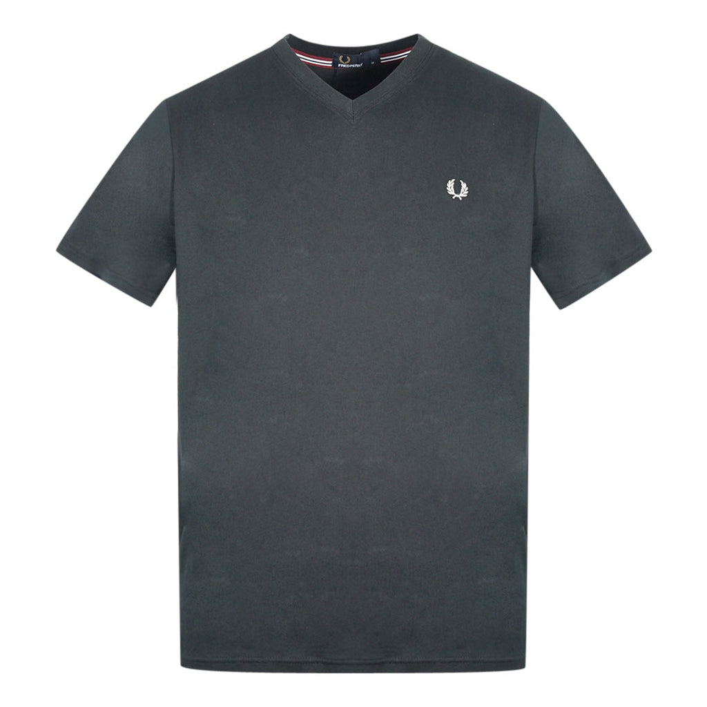 Fred Perry M6717 102 V Neck Black T Shirt M6717 102