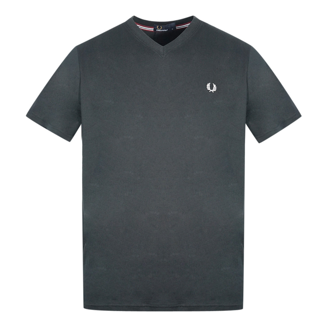 Fred Perry M6717 102 V Neck Black T Shirt M6717 102