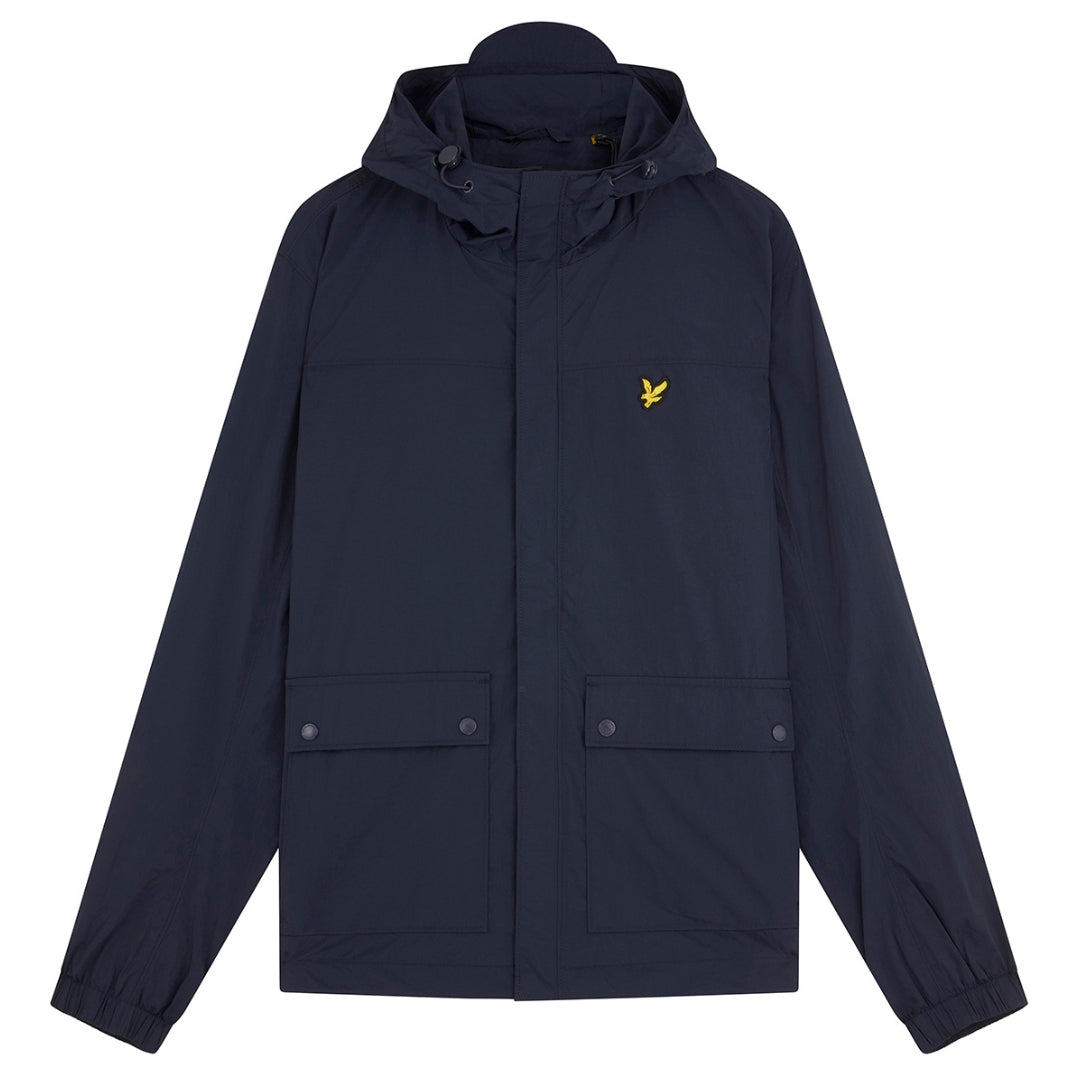 Lyle Scott Branded Navy Blue Hooded Parka Jacket