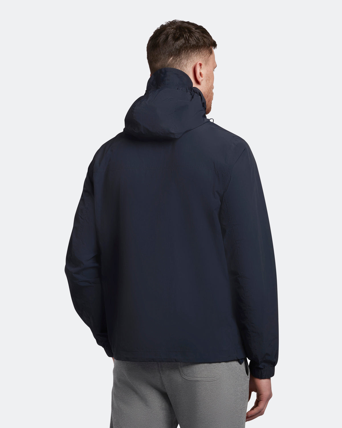 Lyle Scott Branded Navy Blue Hooded Parka Jacket