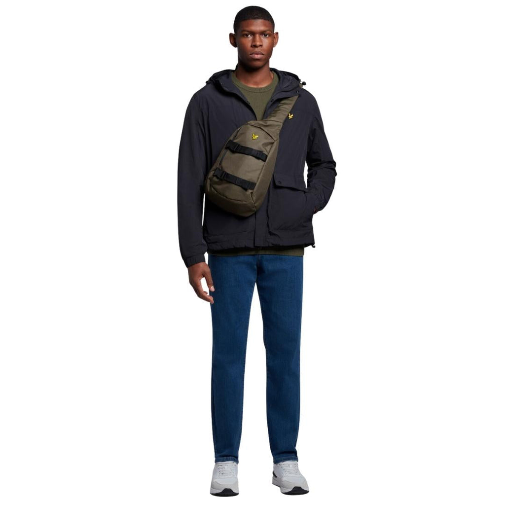 Lyle Scott Branded Black Hooded Parka Jacket