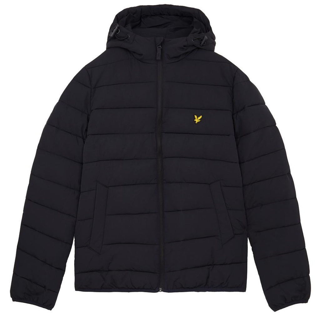 Lyle Scott Branded Dark Navy Hooded Puffer Jacket