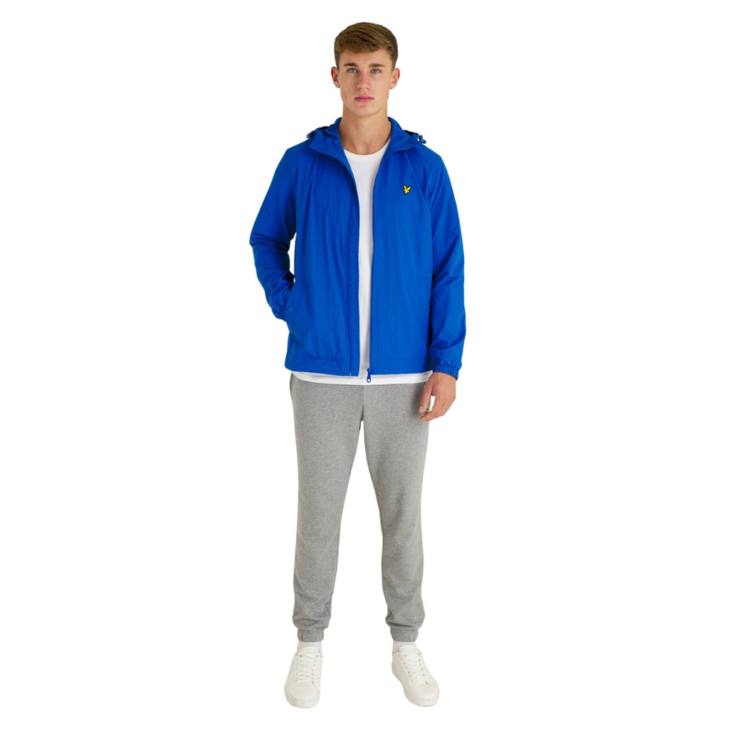 Lyle Scott Branded Bright Blue Hooded Short Lightweight Jacket