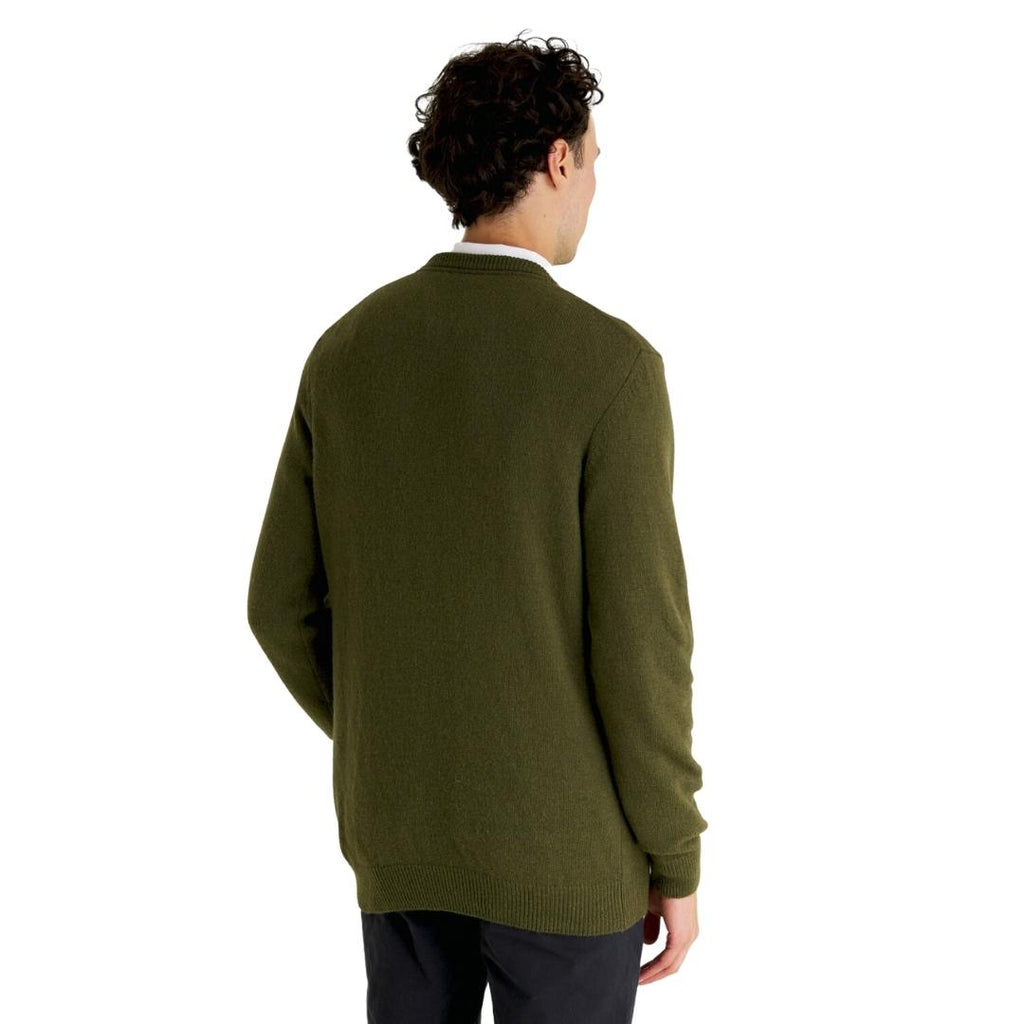Lyle Scott Crew Neck Lambswool Olive Blend Jumper