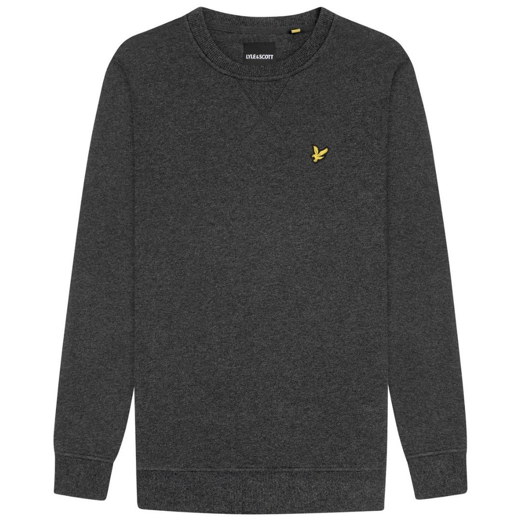 Lyle Scott Branded Charcoal Marl Pull Over Jumper