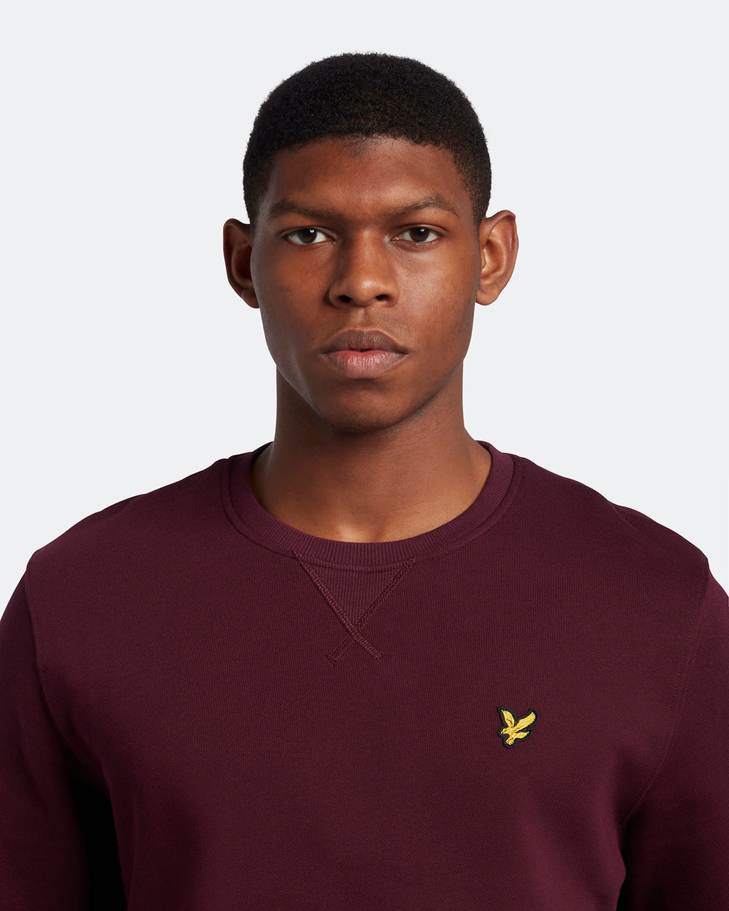 Lyle Scott Branded Burgundy Pull Over Jumper