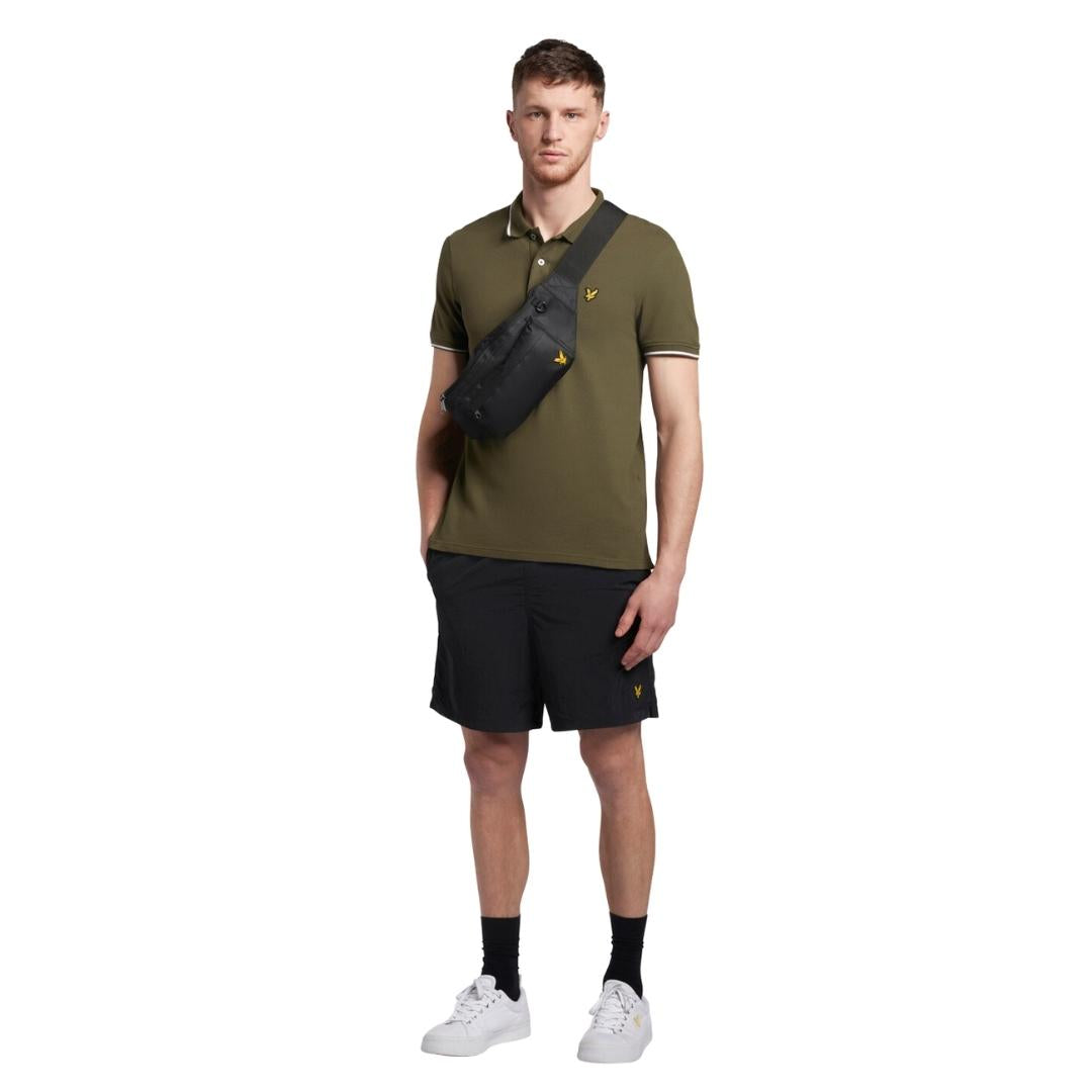 Lyle Scott Tipped Olive Polo Shirt