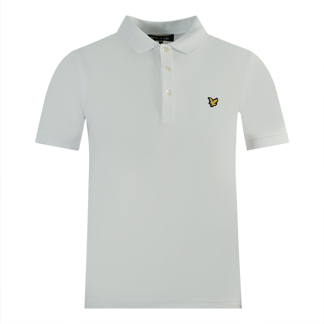 Lyle Scott White Plain Polo Shirt
