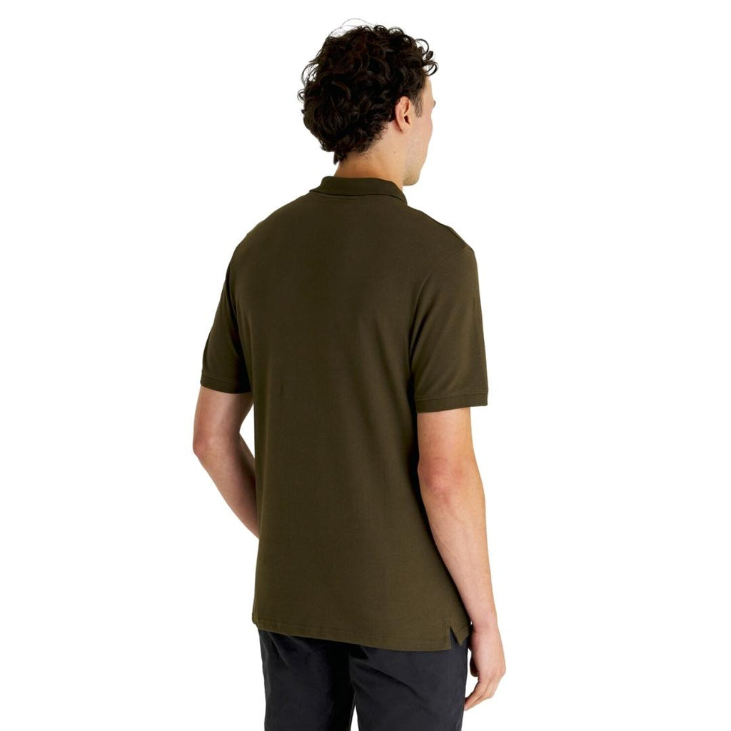Lyle Scott Branded Chest Logo Olive Polo Shirt