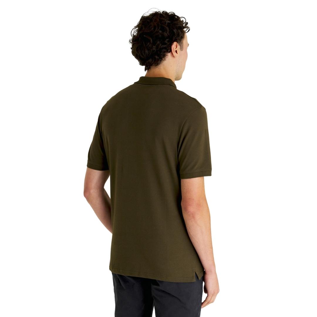 Lyle Scott Branded Chest Logo Olive Polo Shirt