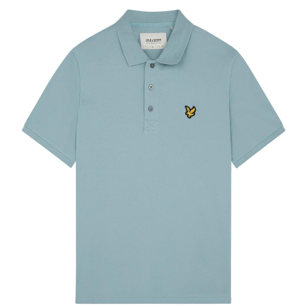 Lyle Scott Branded Chest Logo Away Blue Polo Shirt