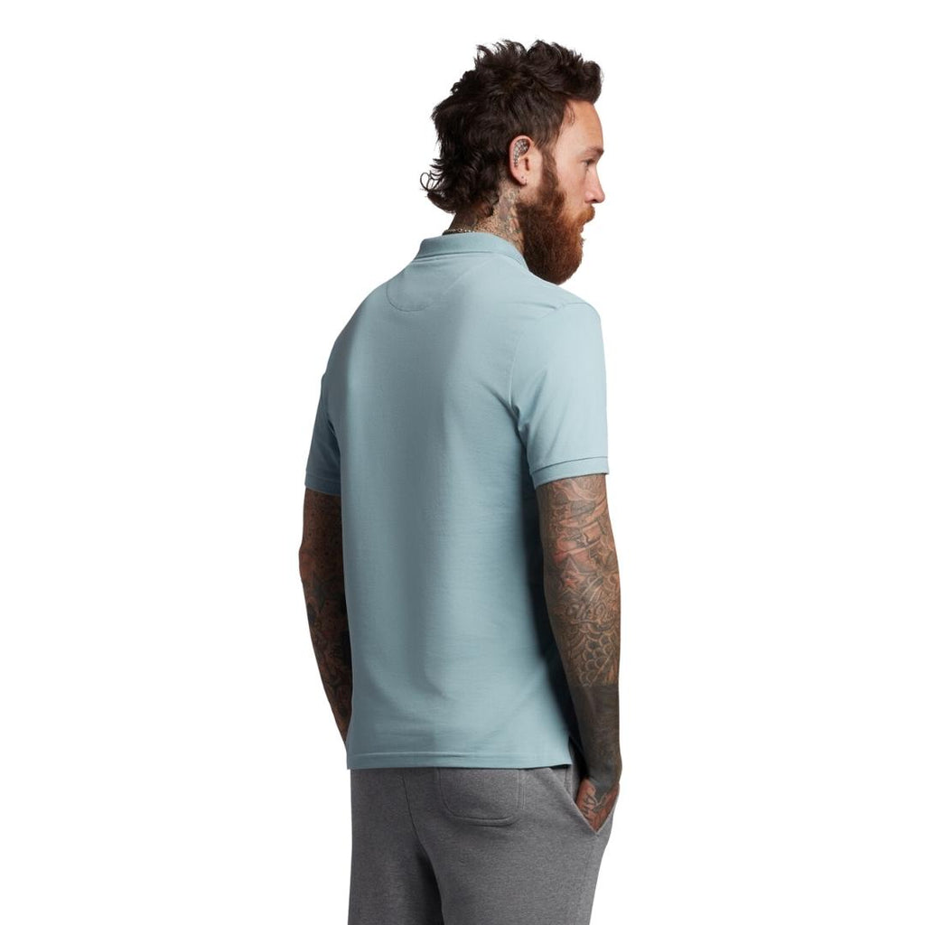 Lyle Scott Branded Chest Logo Away Blue Polo Shirt
