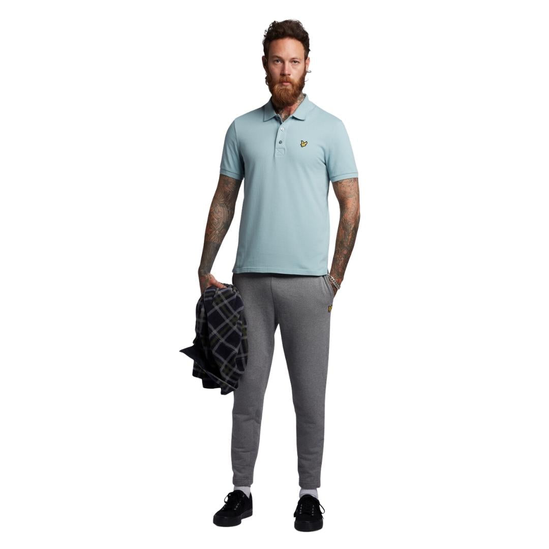 Lyle Scott Branded Chest Logo Away Blue Polo Shirt