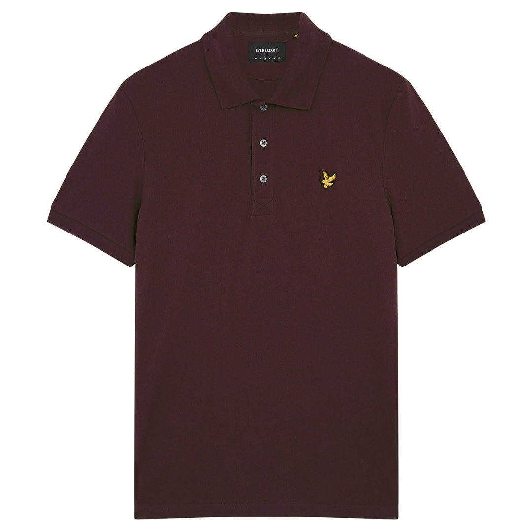 Lyle Scott Branded Chest Logo Sediment Polo Shirt