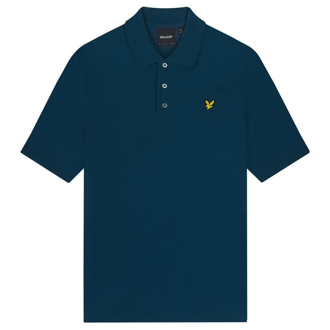 Lyle Scott Branded Chest Logo Apres Navy Polo Shirt