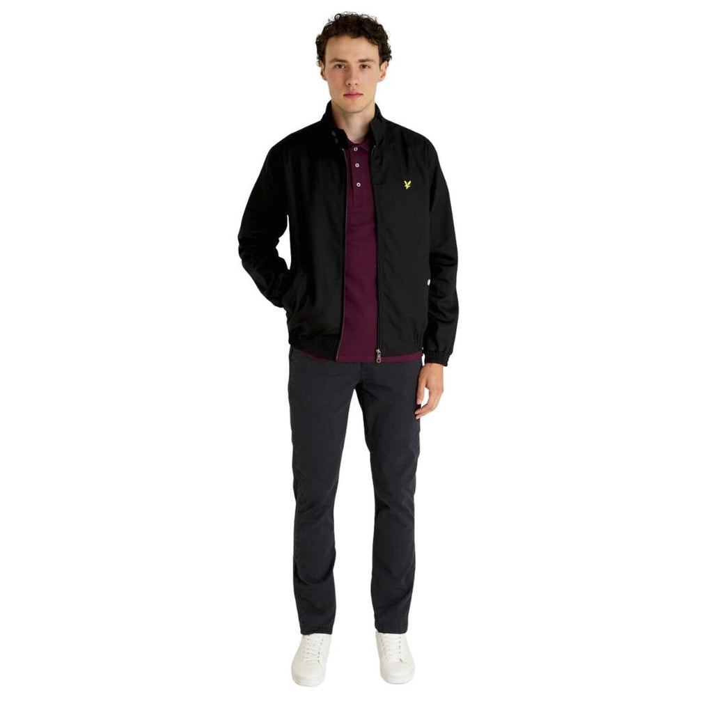 Lyle Scott Branded Chest Logo Burgundy Polo Shirt