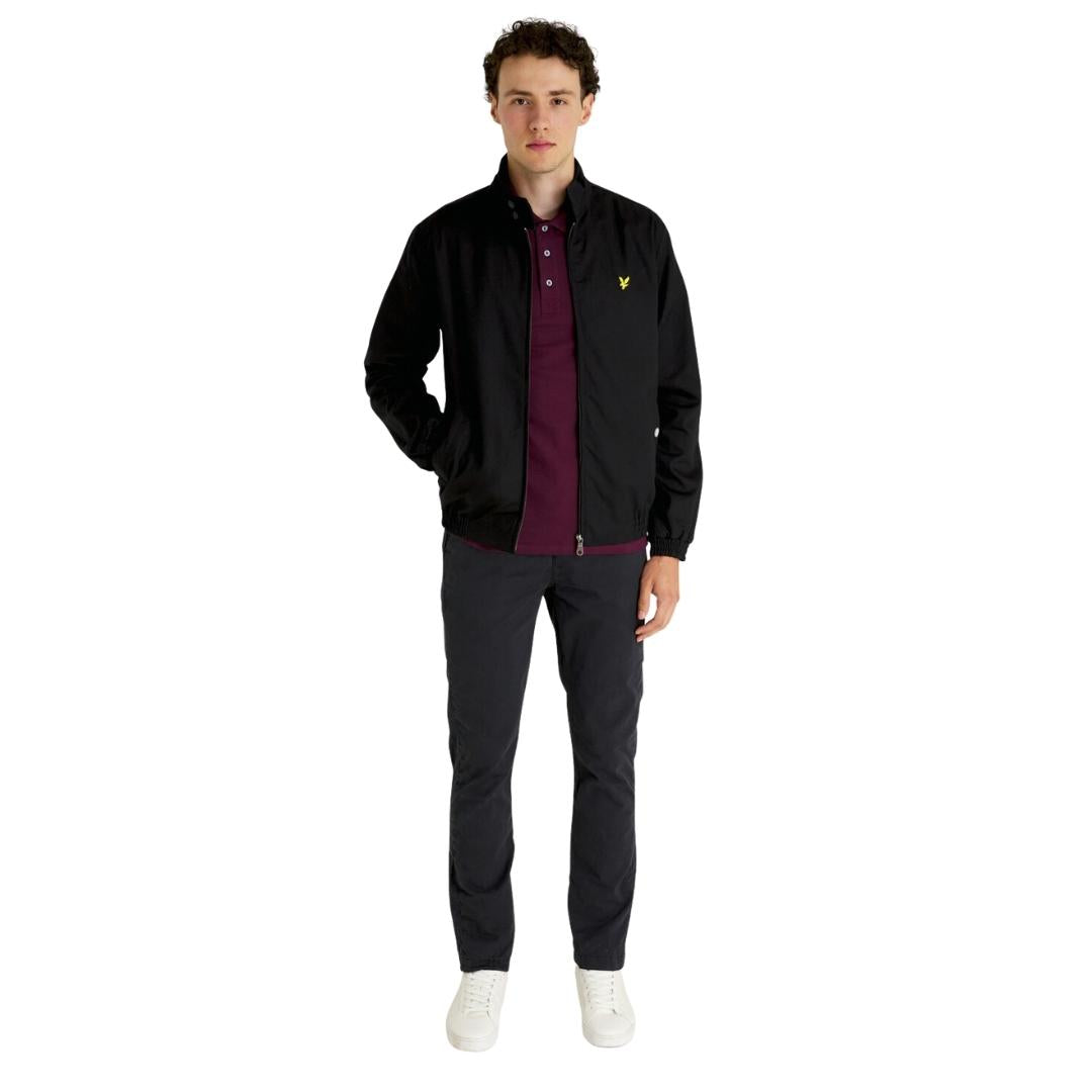 Lyle Scott Branded Chest Logo Burgundy Polo Shirt