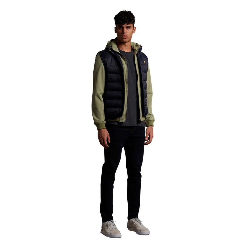 Lyle Scott Branded Chest Logo Charcoal Marl T Shirt