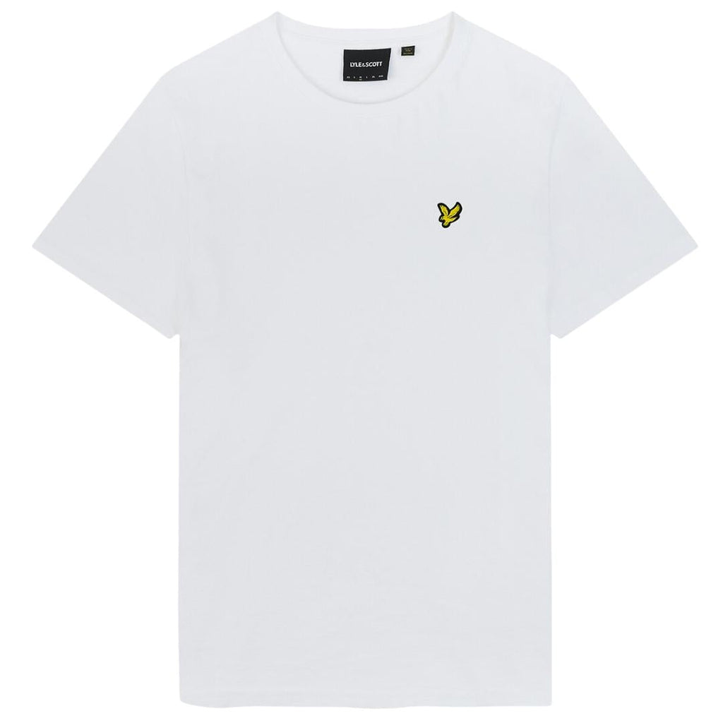 Lyle Scott Branded Chest Logo White T Shirt