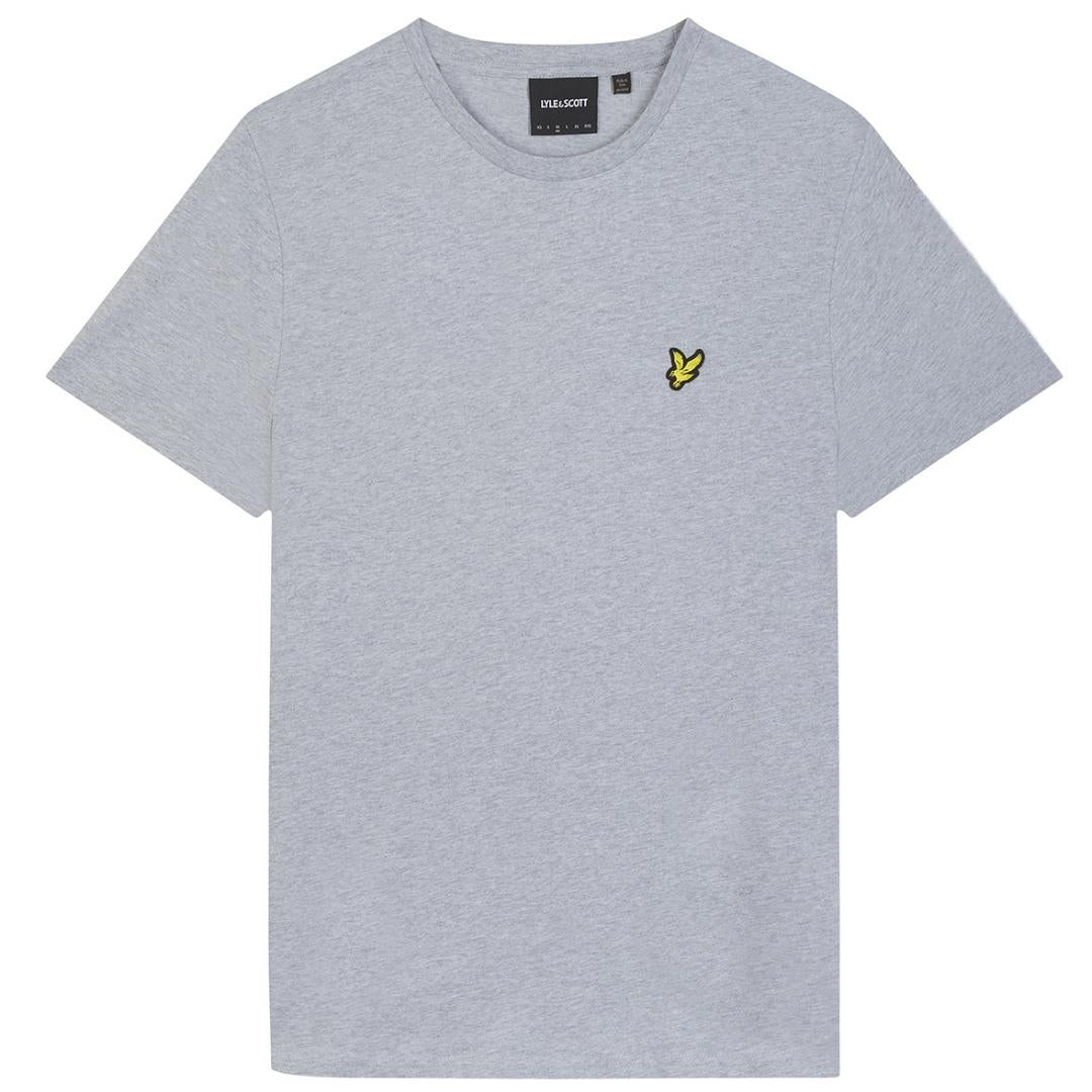 Lyle Scott Branded Chest Logo Light Grey Marl T Shirt