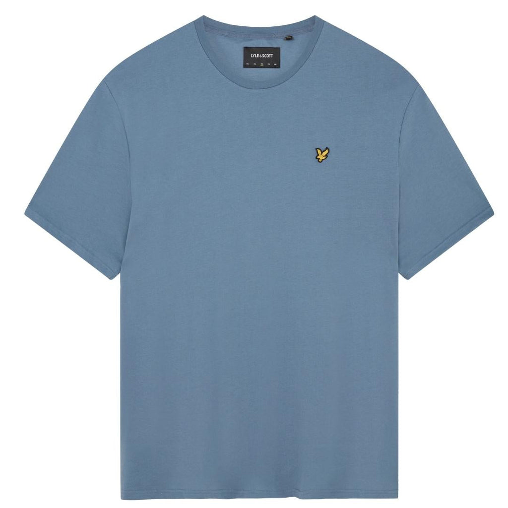 Lyle Scott Branded Chest Logo Slate Blue T Shirt
