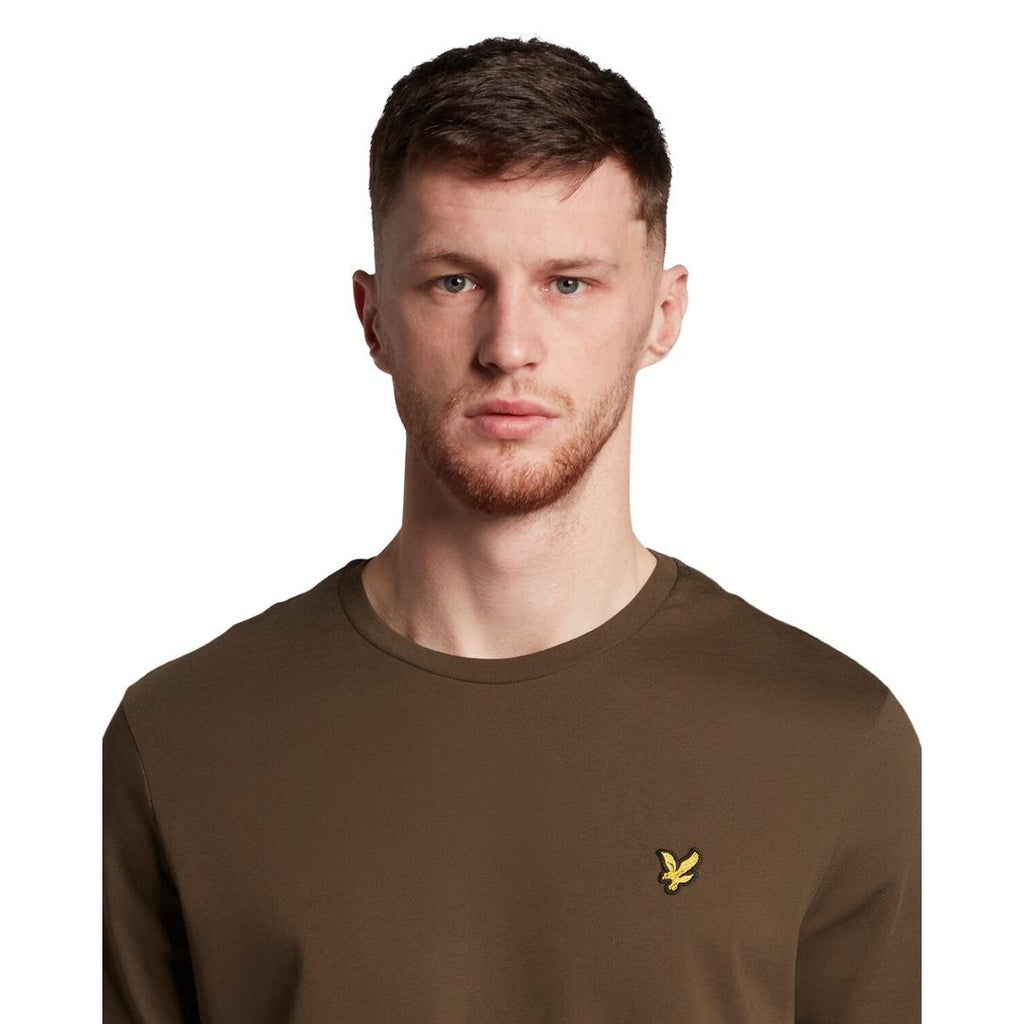 Lyle Scott Branded Chest Logo Olive T Shirt