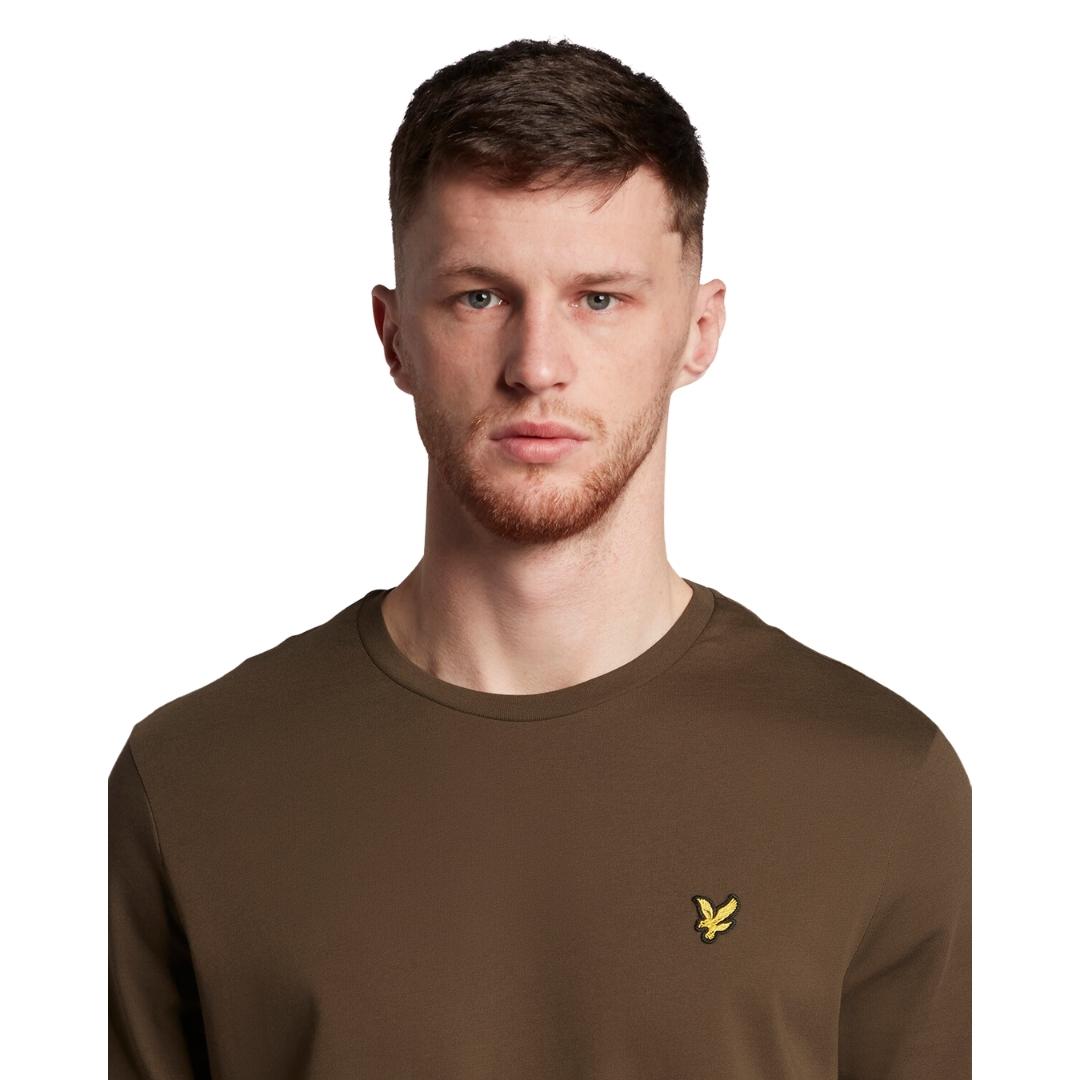 Lyle Scott Branded Chest Logo Olive T Shirt