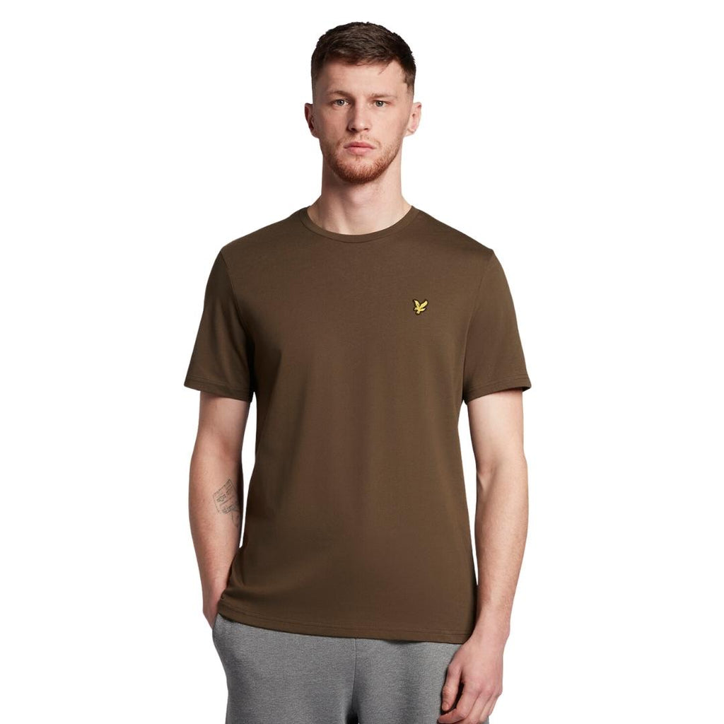 Lyle Scott Branded Chest Logo Olive T Shirt