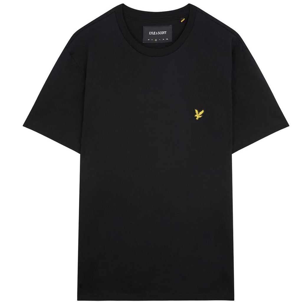 Lyle Scott Branded Chest Logo Jet Black T Shirt