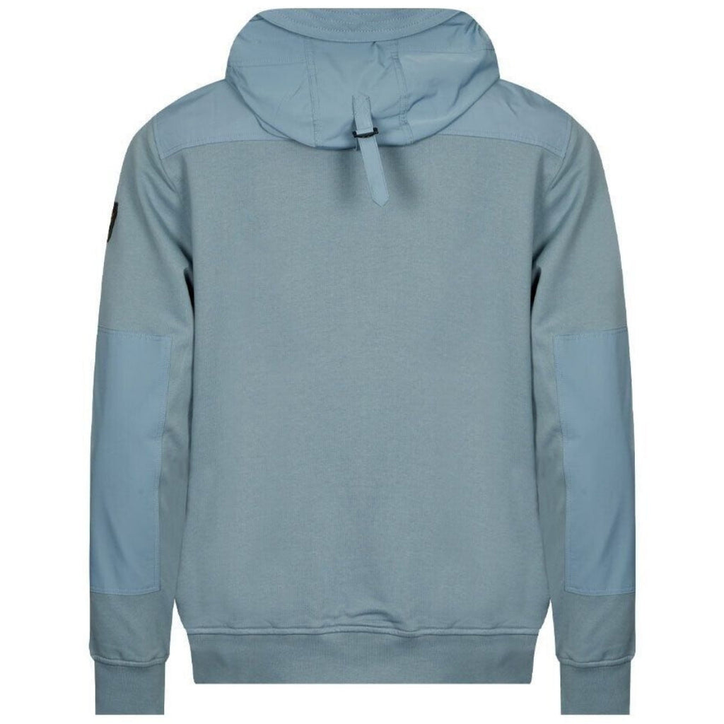 Belstaff Patch Logo Artic Blue Zip Up Hoodie