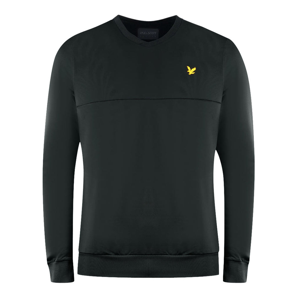 Lyle Scott V Neck Colour Block Midlay Black Jumper