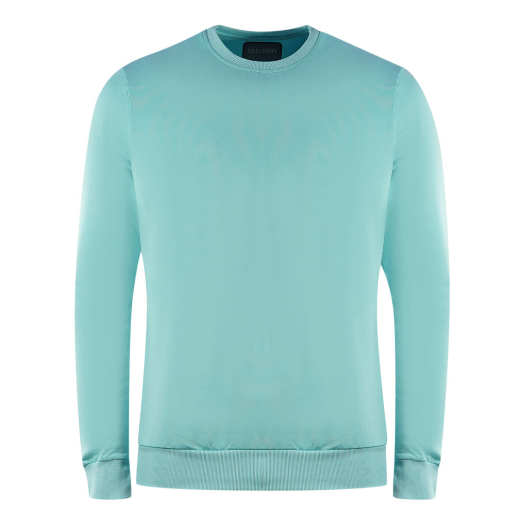 Lyle Scott Golf Tech Crew Neck Pale Marine Jumper