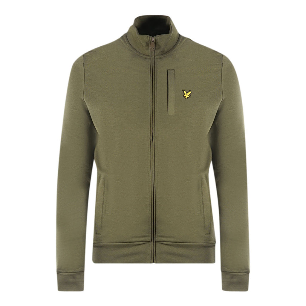 Lyle Scott Golden Eagle Chest Logo Green Zip Up Jumper