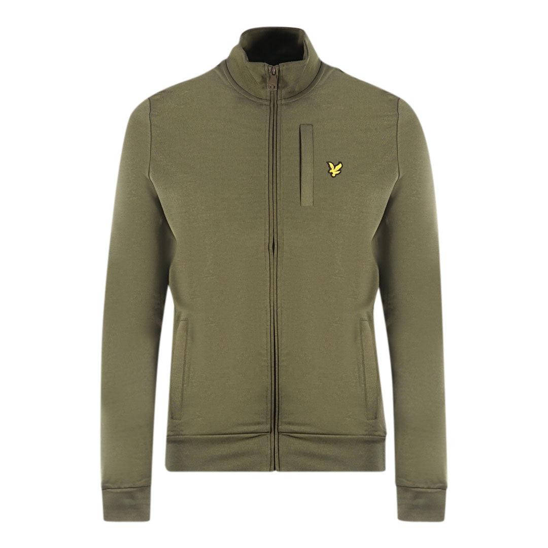 Lyle Scott Golden Eagle Chest Logo Green Zip Up Jumper