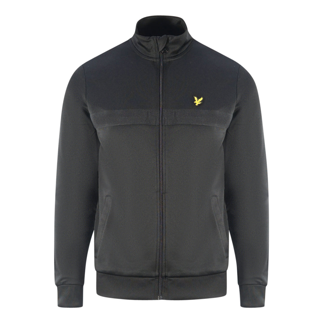 Lyle & Scott Golden Eagle Chest Logo Black Zip Up Jumper ML1404V Z865